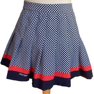 Tretorn Checkerboard Striped Plisse Pleated Preppy Tennis Cheer Mini Skirt-10